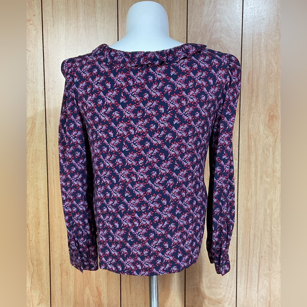 LOFT Multicolor Patterned Blouse SZ - L - Picture 3 of 6